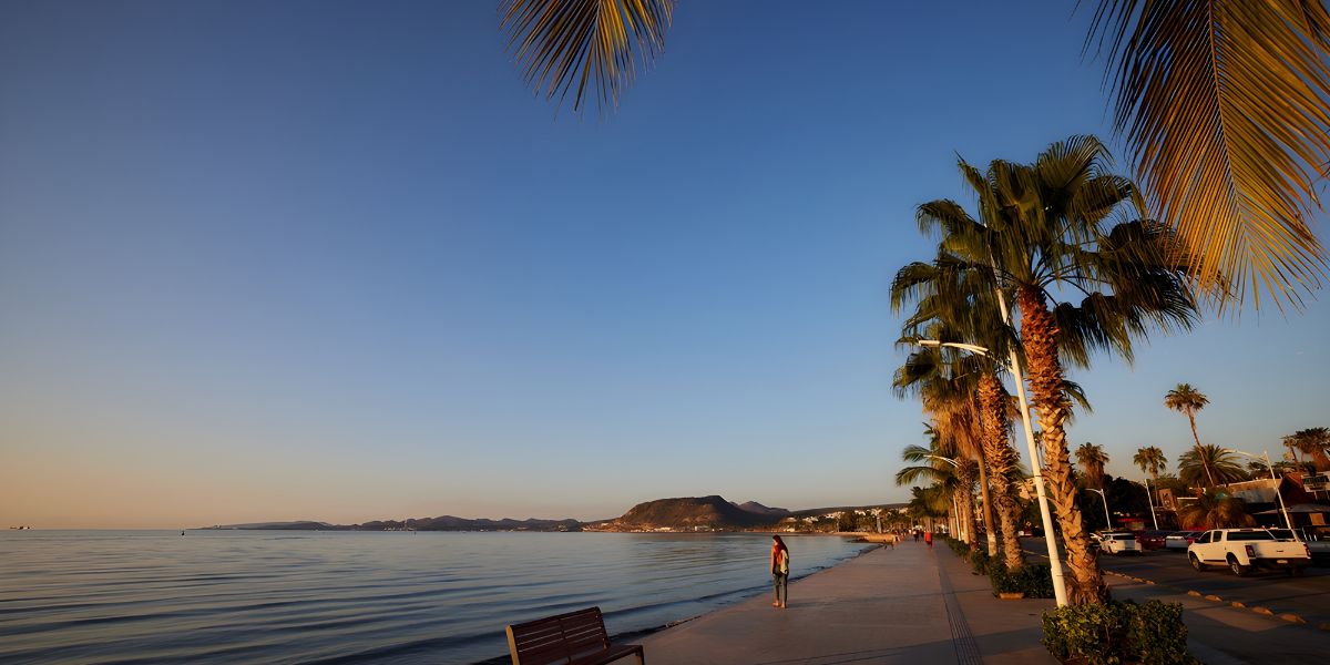 sea during sunset in La Paz, Mexico