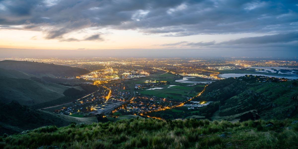Panoramic view of Christchurch, New Zealand